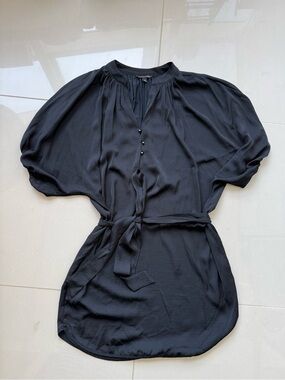 Banana Republic Black Belted Dolman Sleeve Women's Mini Dress